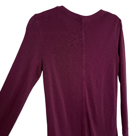American Giant Merlot V-Neck Men’s Supima Cotton Long Sleeve‎ Tee, XS - Picture 4 of 6